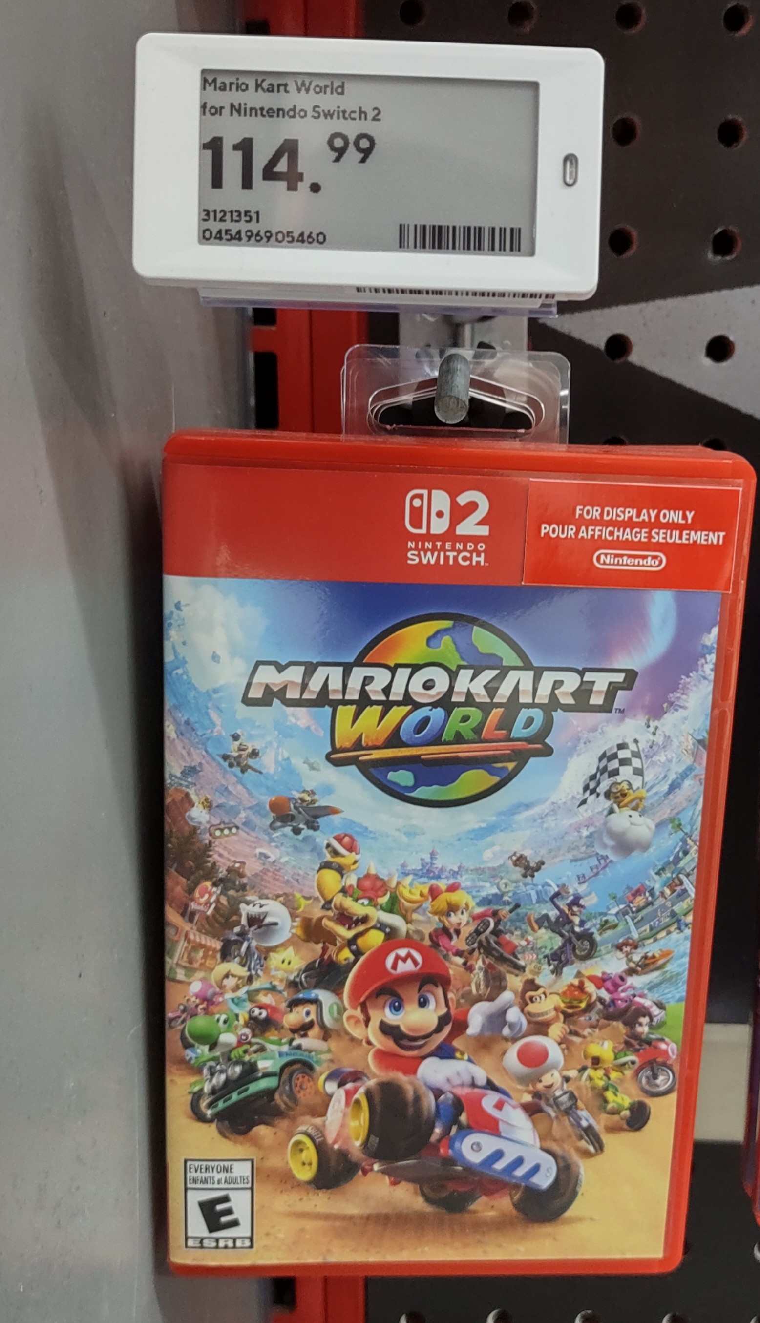 A copy of Mario Kart World, priced at $114.99 A copy of Mario Kart World, priced at $114.99