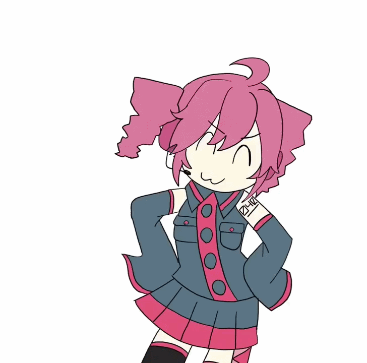 A GIF of UTAU Teto doing the dance from Teto Territory.

Animation by @JustInsert_Name on Twitter.